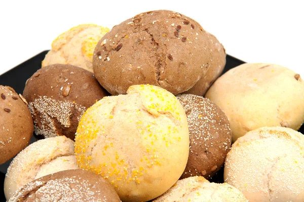 Vers gebakken broodjes in close-up — Stockfoto