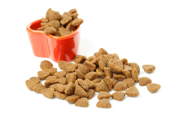 Stos suchej karmy dla kotów — Zdjęcie stockowe
