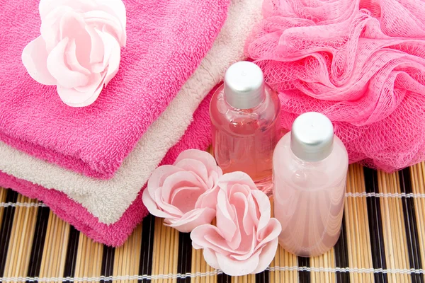 Roze spa accessoire in close-up — Stockfoto