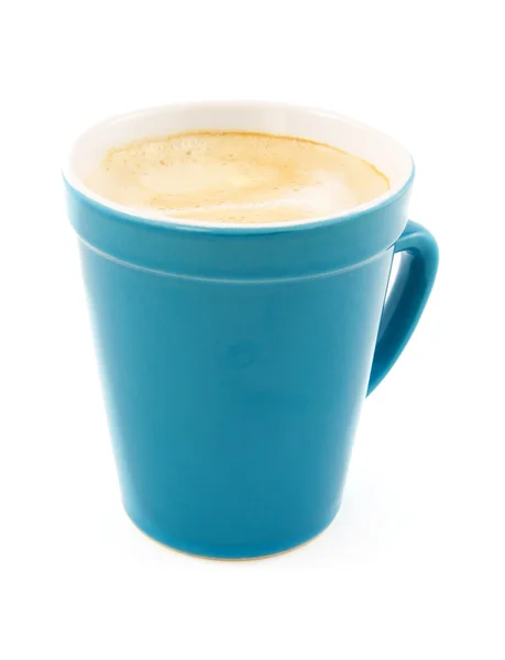 Kawa w niebieską filiżankę — Zdjęcie stockowe