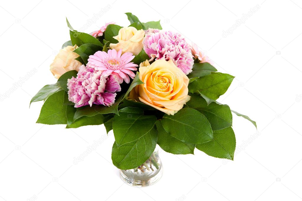 Bouquet of beautiful flowers in vase