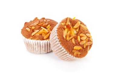 Three biscuit cupcakes with nuts