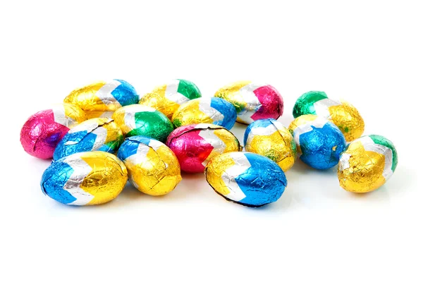 Renkli Paskalya yumurtaları yığını — Stok fotoğraf
