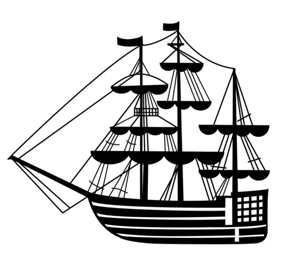 艘帆船 — 图库矢量图片