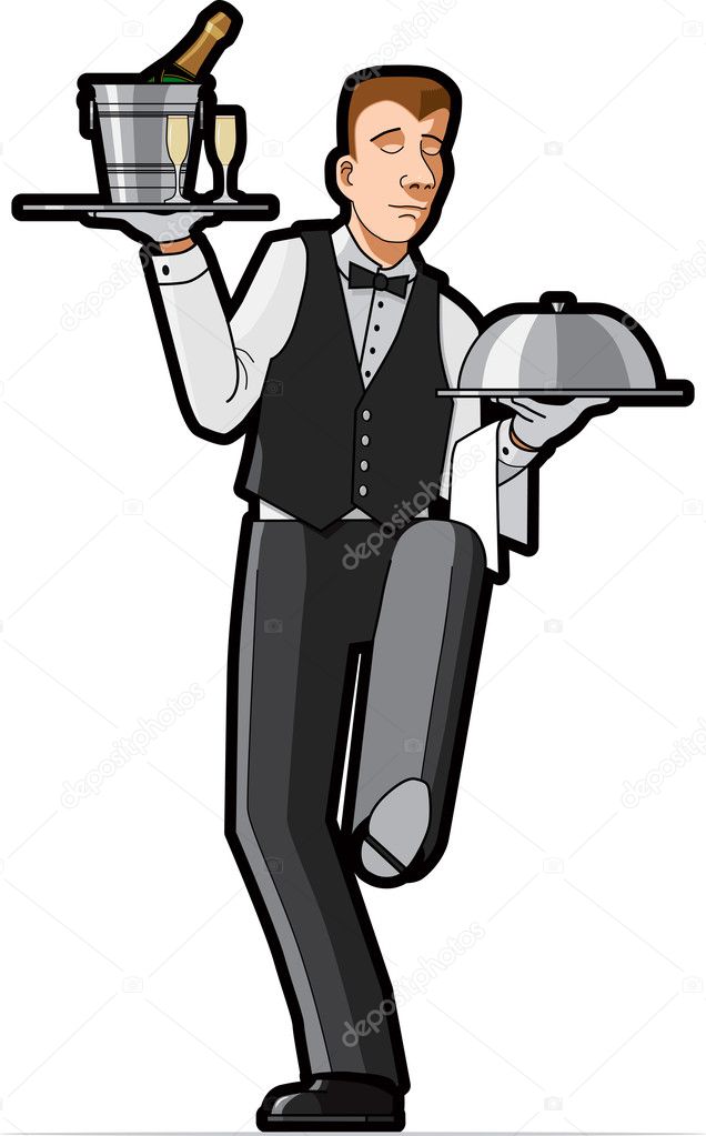 waiter vector illustration.