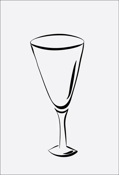 在白色背景上的程式化的酒杯 — 图库矢量图片
