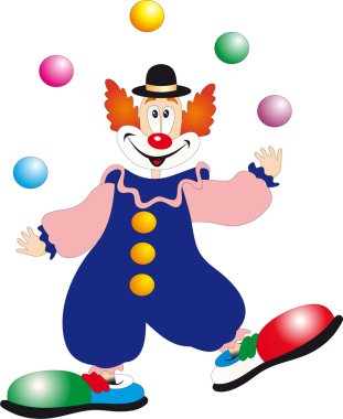 Clown vector clipart