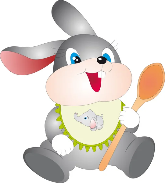 兔用勺子 — 图库矢量图片