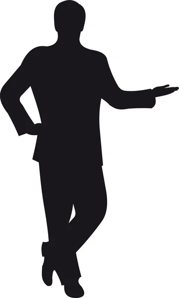 Businessman silhouette vector — Stock Vector