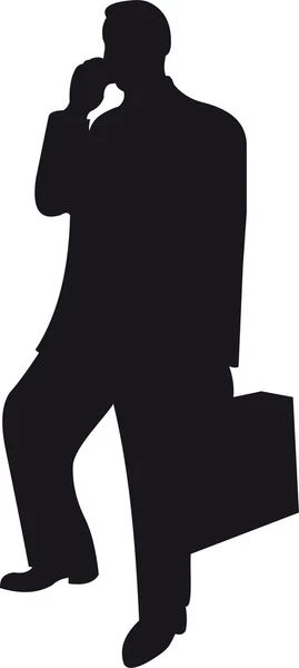 Businessman silhouette vector — Stock Vector