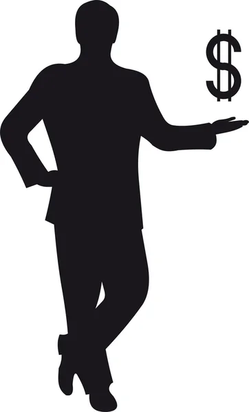 stock vector Businessman silhouette isolated on white background. Vector