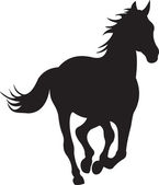 koně silueta vektor