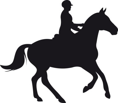 Horse silhouette vector clipart