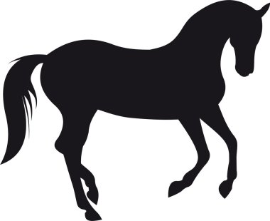 Horse silhouette vector clipart