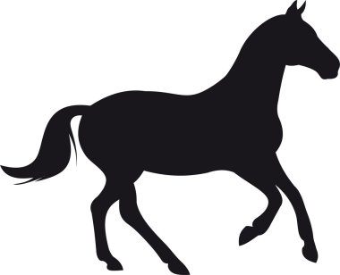 Horse silhouette vector clipart