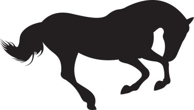 Horse silhouette vector clipart