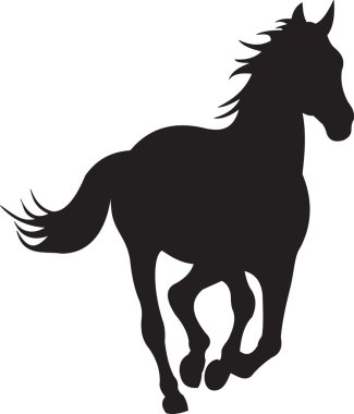 Horse silhouette vector clipart