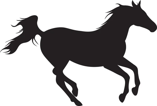 Häst silhuett vektor — Stock vektor
