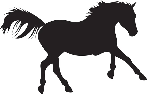 Vecteur de silhouette cheval — Image vectorielle