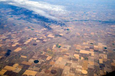 Birds Eye View of Center Pivot Irrigation Farming clipart