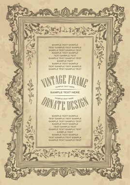 Vintage frame design (vector) clipart
