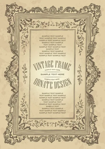 Diseño de marco vintage (vector ) — Vector de stock