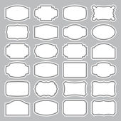 24 blank labels set (vector)