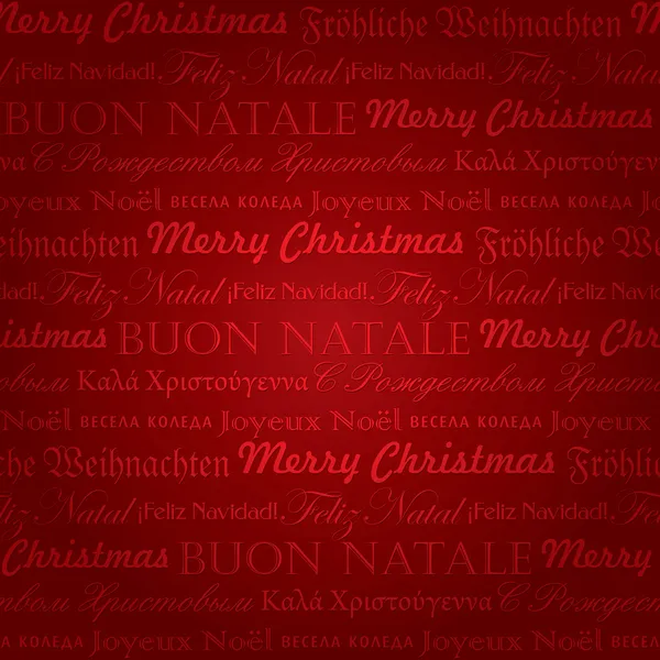 Modèle de Noël multilingue sans couture (vecteur ) — Image vectorielle