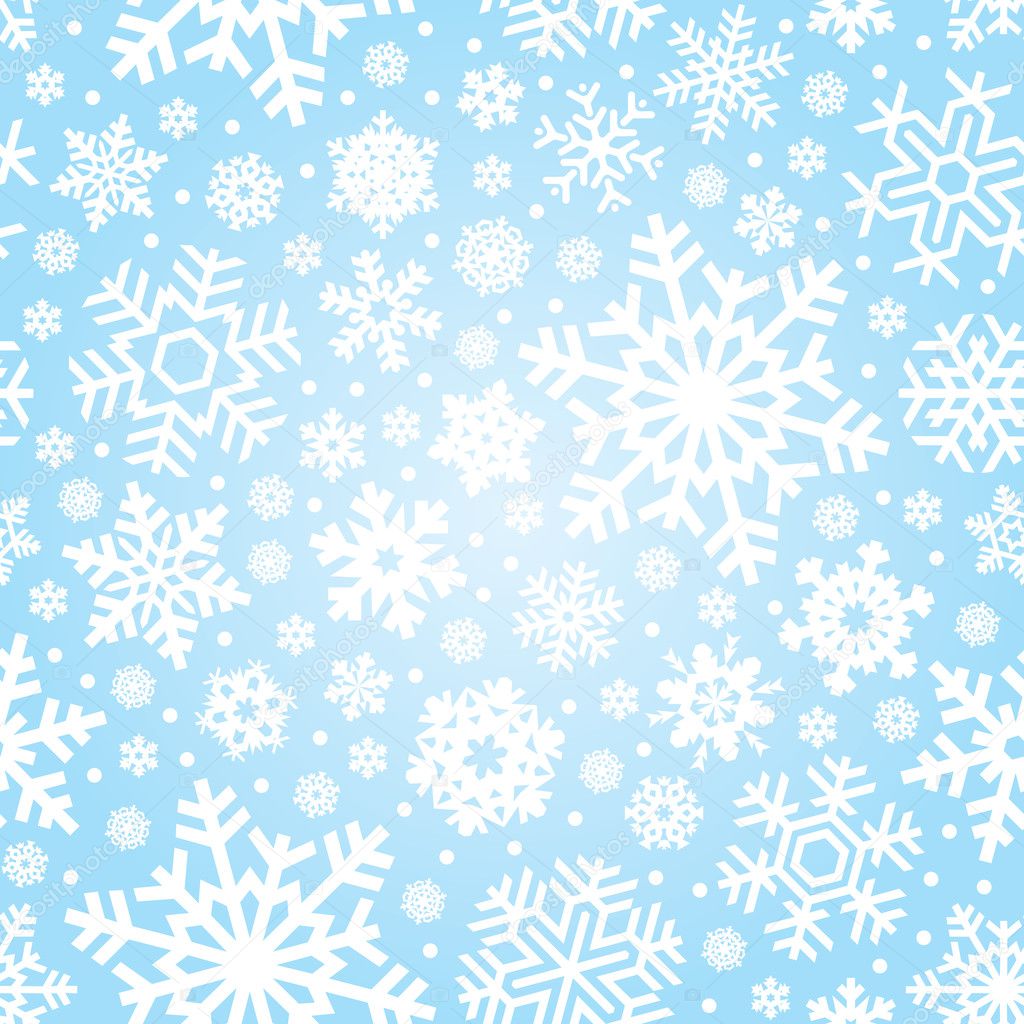 Seamless snowflakes pattern (vector)