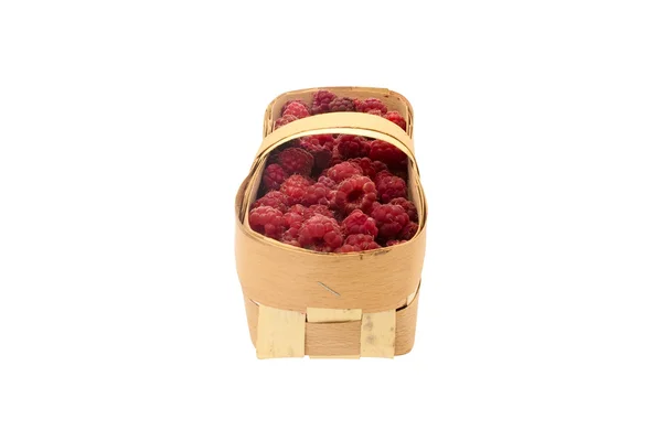 Basket with raspberries — Stock Photo, Image