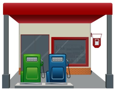 Gas station clipart