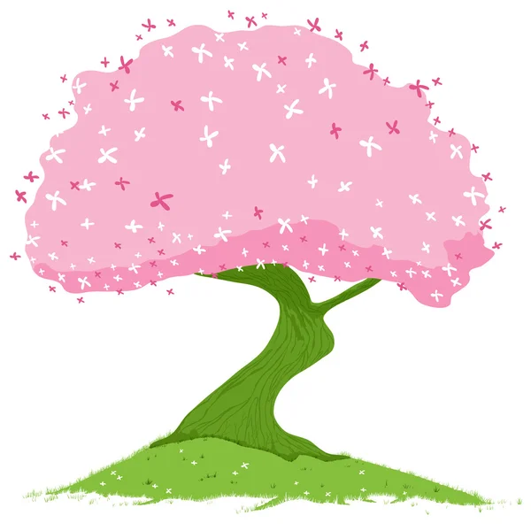 Spring blooming tree — Stock Vector