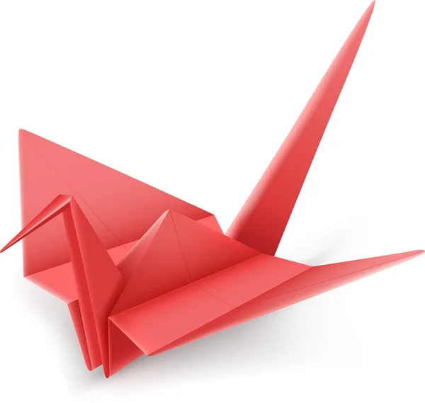 Origami japonês Grou —  Vetores de Stock