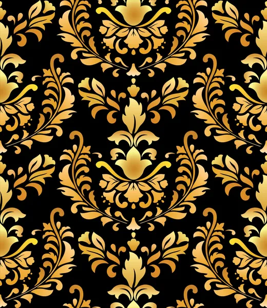 Patrón floral dorado — Archivo Imágenes Vectoriales