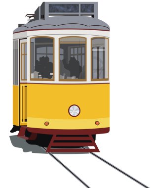 Lisbon tramway clipart