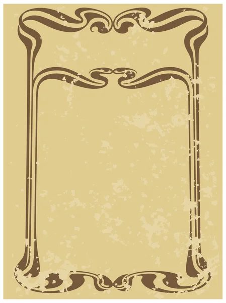 Quadro abstrato das linhas encadernadas no estilo art-nouveau — Vetor de Stock