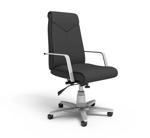 Чёрное офисное кресло — стоковое фото
