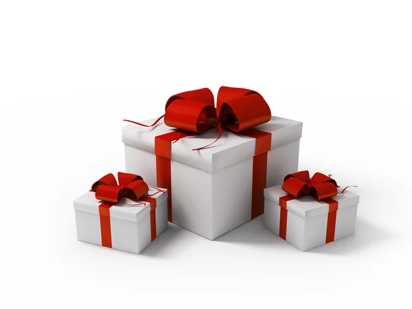 Cajas de regalo blancas — Foto de Stock