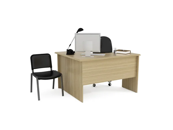 Set Office Furniture White Background — Stock Photo, Image