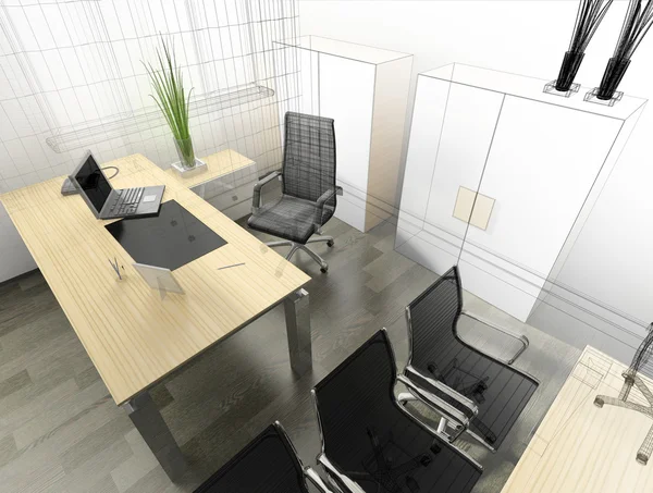 Das Moderne Interieur Des Büros Bild — Stockfoto