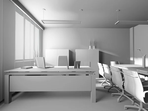 白い背景の上のオフィス用家具のセット — ストック写真