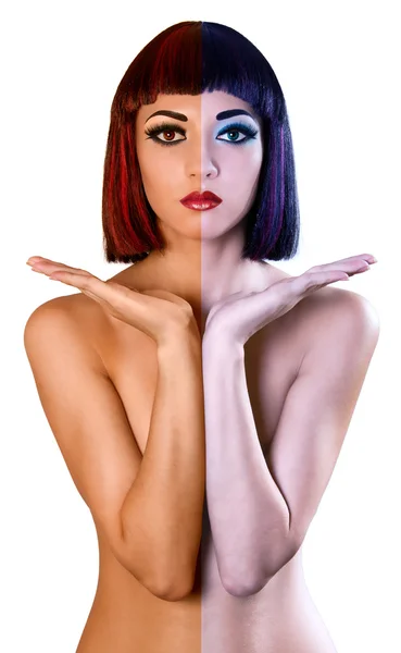 Renkli çıplak kadın — Stok fotoğraf