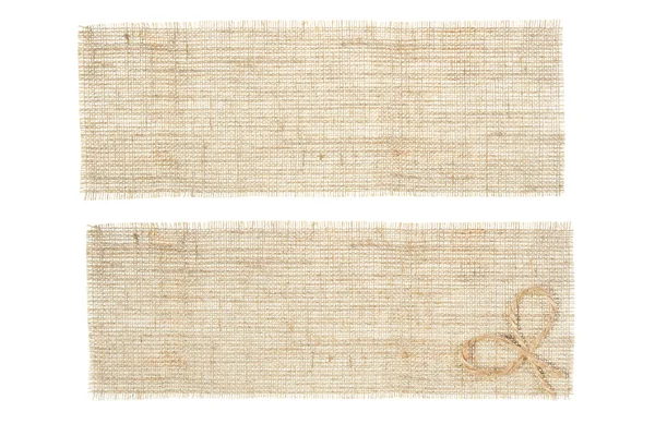 Set of sackcloth tag with decor — Stock Photo, Image