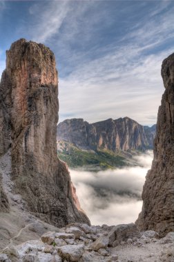 Dolomiti yatay, sabah sis