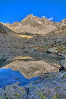 Bir tarn (dağ gölü yansıtan dağ)