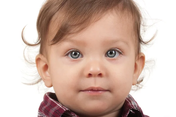 Enfant Très Mignon Avec Beaux Yeux Bleus — Photo