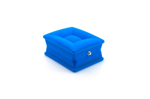 Blaue Schachtel für Schmuck — Stockfoto