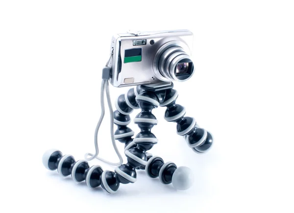 Digital photo camera on tripod — Stock Photo, Image