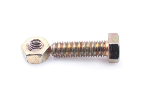 Screw-bolt and nut — Stock Photo, Image