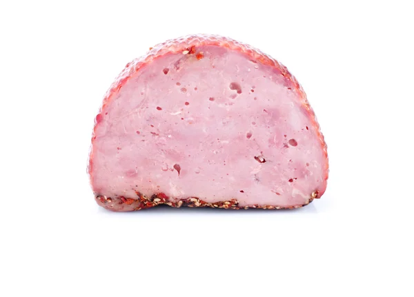 Smoked Ham Isolated White Background — Stock Photo, Image